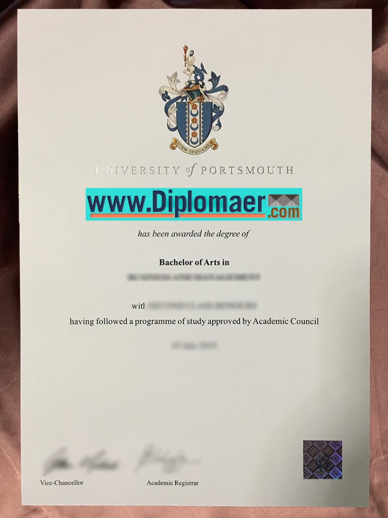 University of Portsmouth Fake Diploma 768x1024 - Which site provides the best quality University of Portsmouth Fake Diploma?