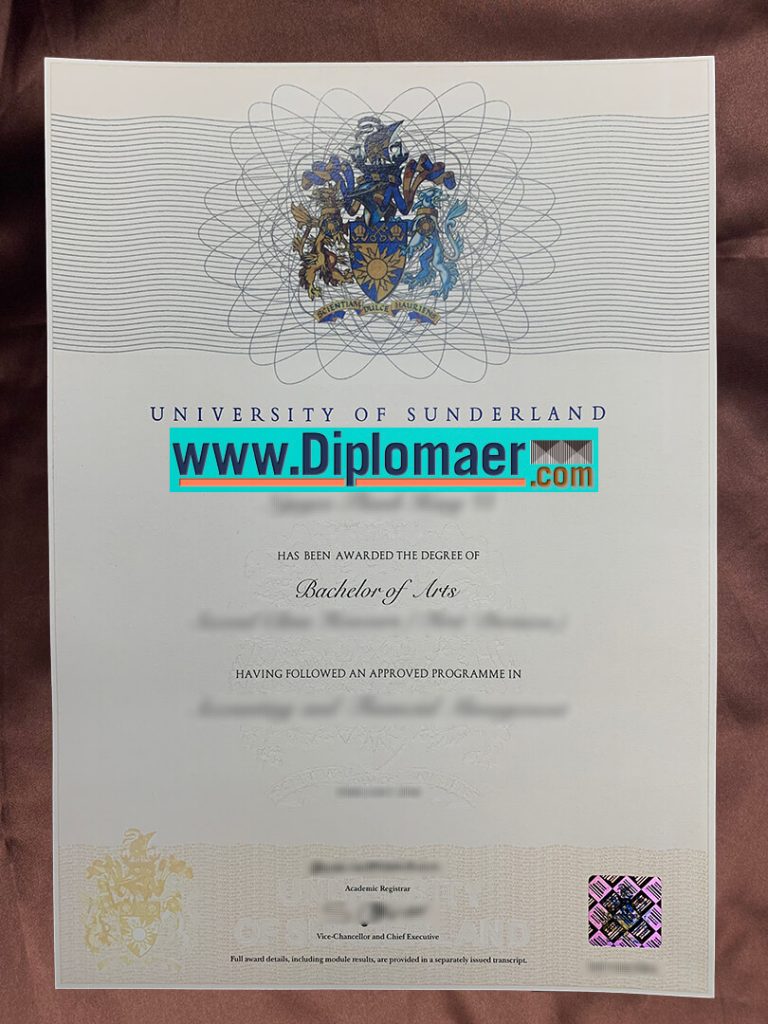 University of Sunderland Fake Diploma 768x1024 - Buy a University of Sunderland fake diploma