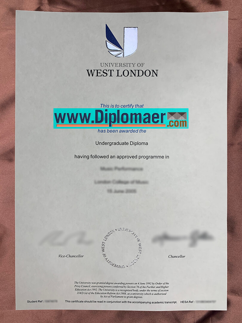 University of West London Fake Diploma - Can I get a degree from the University of West London University? Buy the UK University of West London fake diploma.