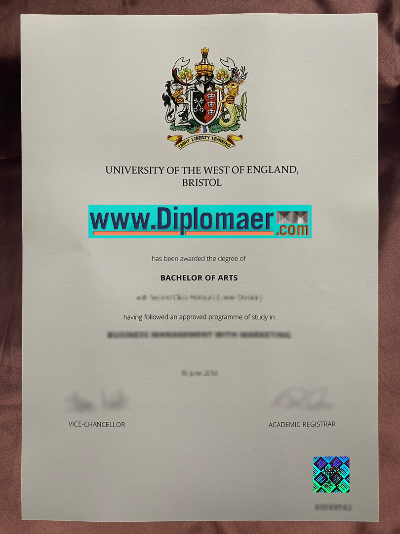 University of the West of England Bristol Fake Diploma - Buy a University of the West of England fake diploma in England