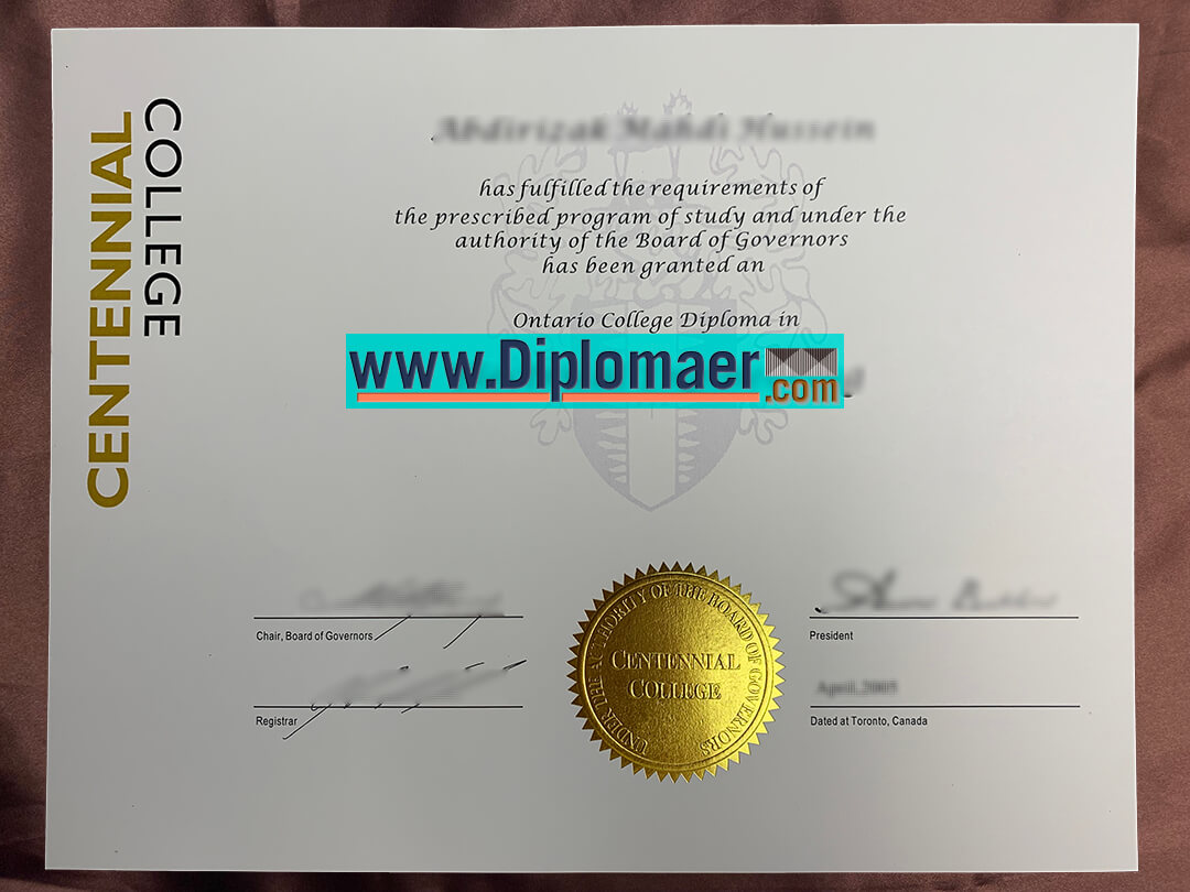 Centennial College Fake Diploma - How to Buy Canadian Centennial College Fake Diploma