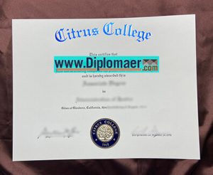 Citrus College Fake Diploma