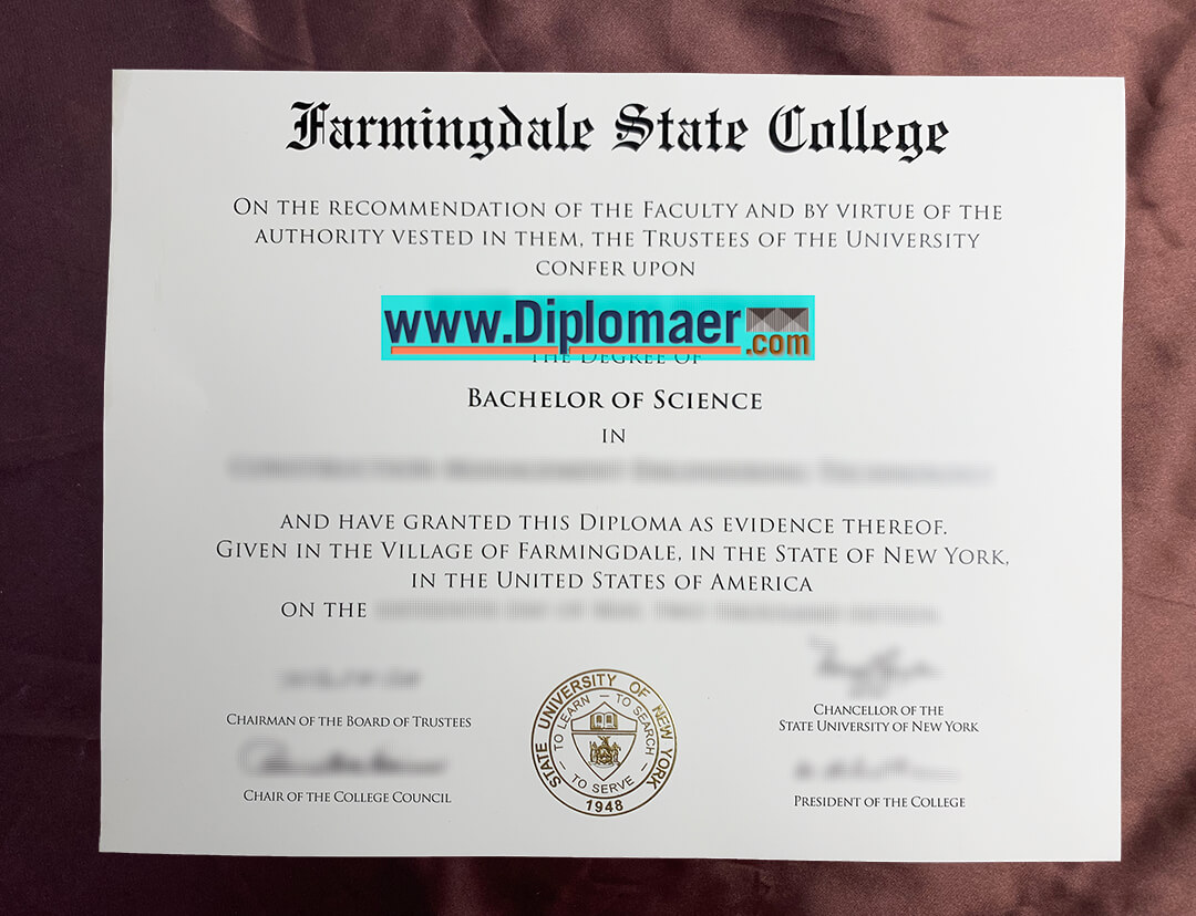 Farmingdale State College Fake Diploma - How to order a fake Farmingdale State College diploma online?