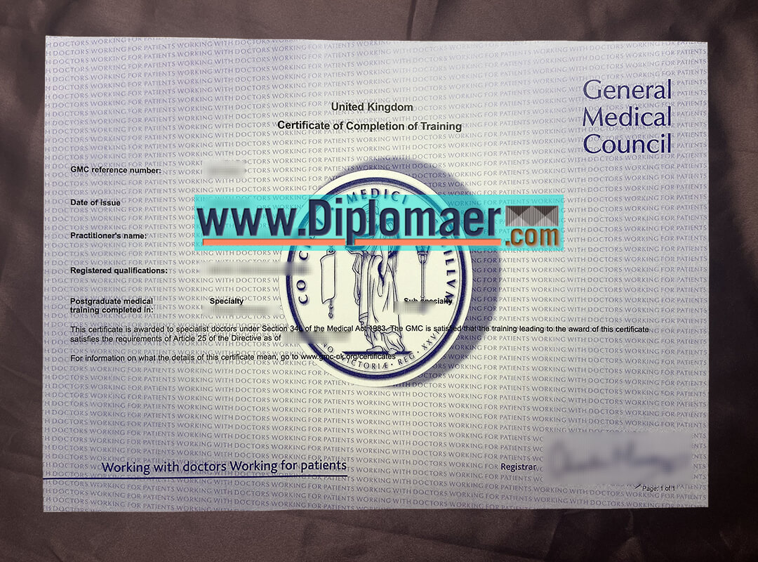 General Medical Council Fake Certificate - How to easily get the General Medical Council fake certificate?