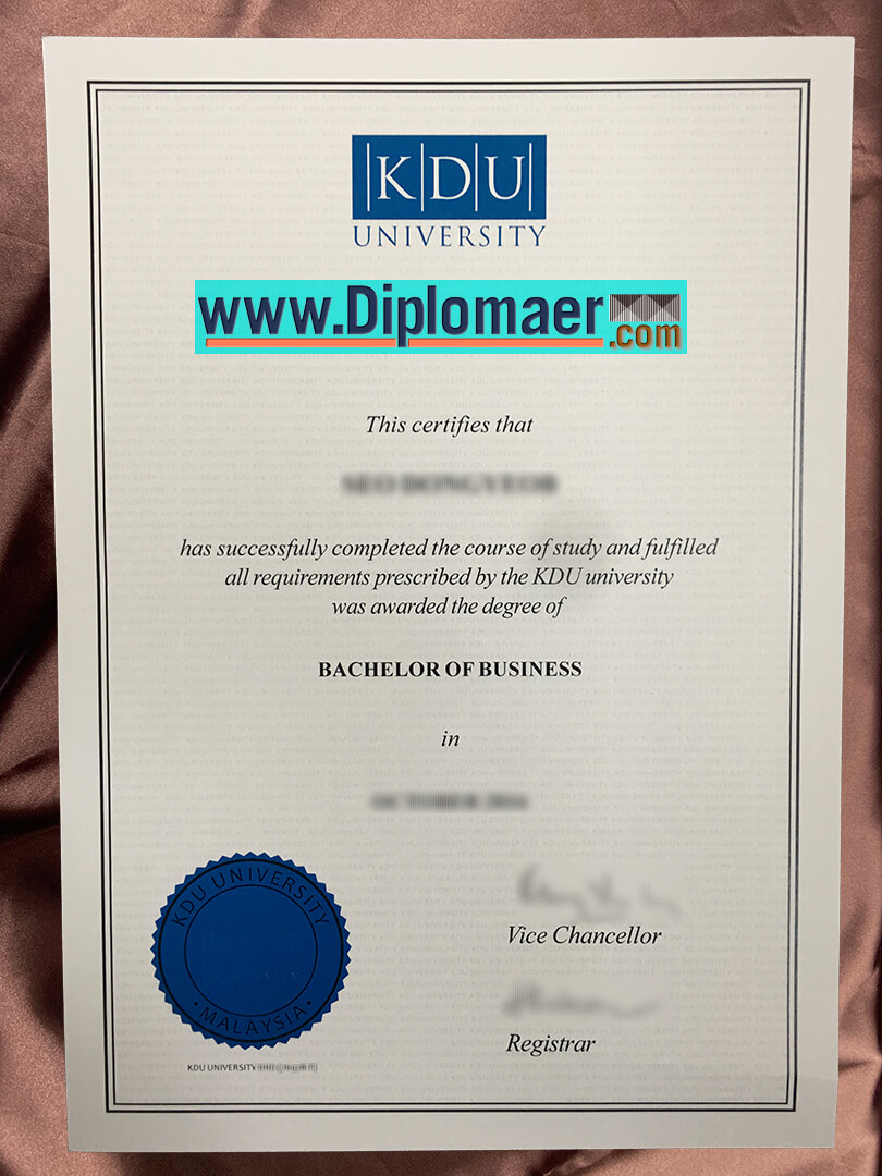KDU University Fake Diploma - Safe Site Provides the KDU University Fake Diploma