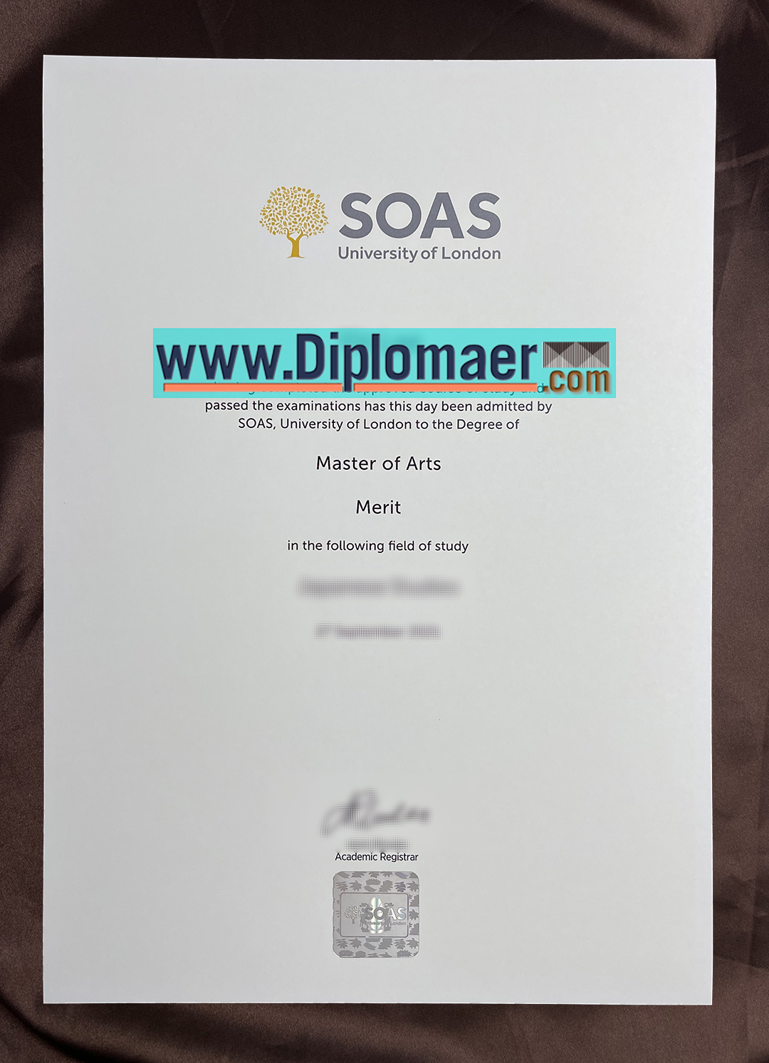 SOAS Fake Diploma - Where to buy the SOAS University of London Fake diploma in the UK?