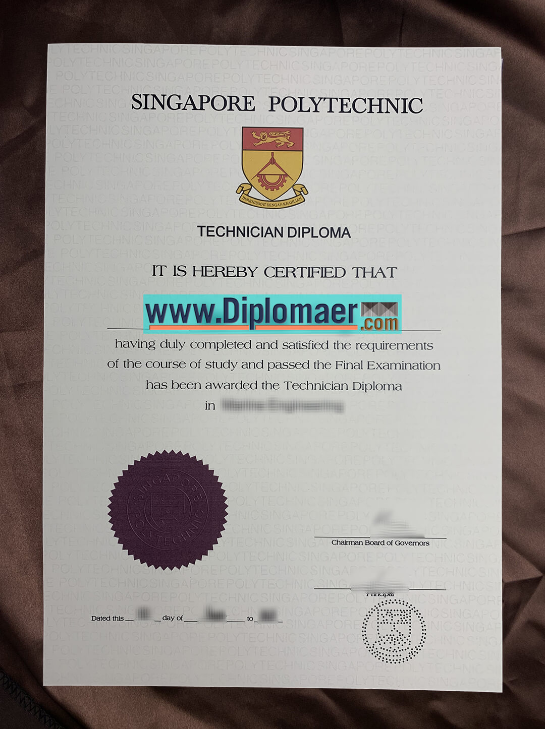 Singapore Polytechnic Fake Diploma - How to quickly get a Singapore Polytechnic fake diploma?