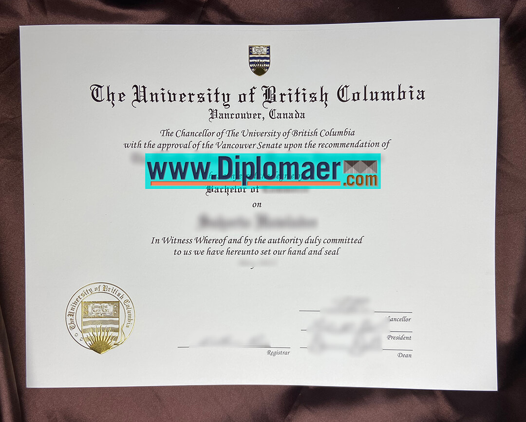 UBC Fake Diploma - University of British Columbia fake diploma sample, buy UBC fake diploma