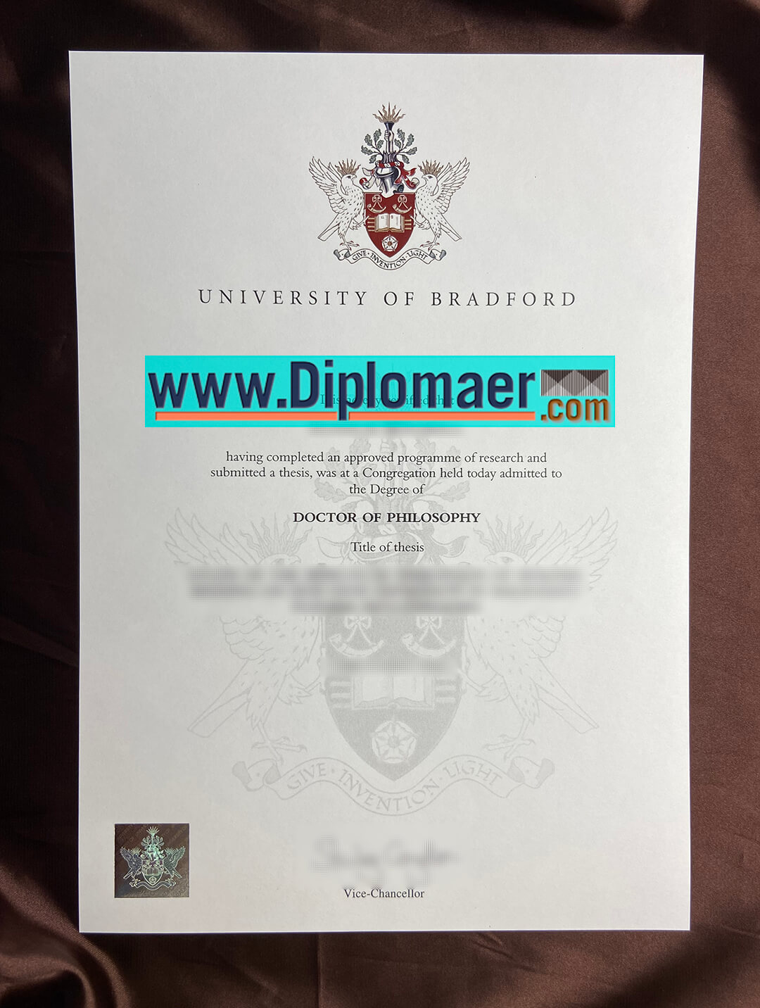 University of Bradford Fake Diploma - Where to buy the Latest University of Bradford fake diploma ?