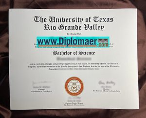 University of Texas Rio Grand Valley Fake Diploma