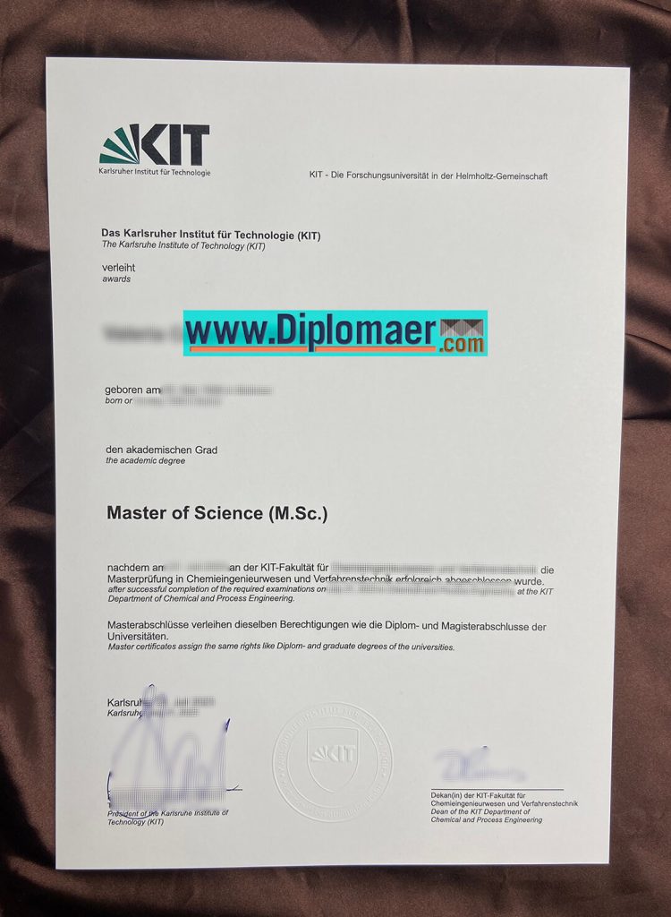 Karlsruher Institut fur Technologie fake diploma 750x1024 - What does the latest Karlsruhe Institute of Technology certificate look like?