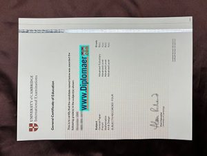 General Certificate of Education fake diploma