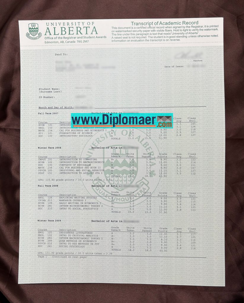 University of Alberata fake Transcript 823x1024 - Tips to get University of Alberta transcripts in 2024