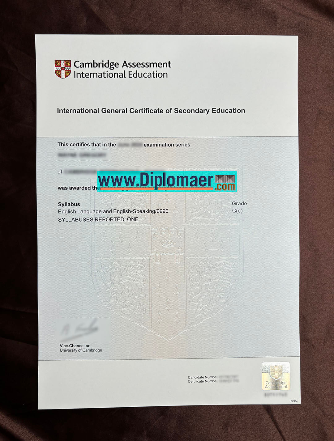 What does the Latest IGCSE Diploma look like? – Buy Fake Diploma