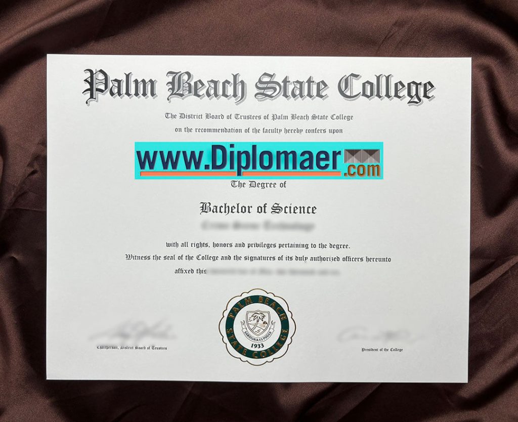 Palm Beach State College Fake Diploma 1024x834 - 2024 Palm Beach Community College Diploma for Sale