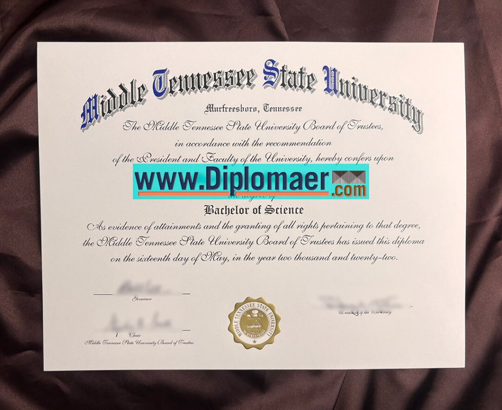 Middle Tennessee State University Fake Diploma 1024x835 - Best choice to buy a Middle Tennessee State University diploma in the USA
