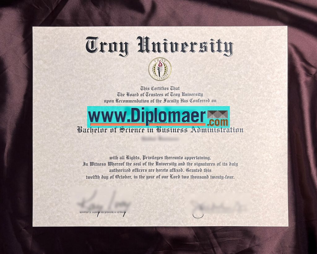 Troy University Fake Diploma 1024x821 - What does the Troy University Diploma look like?